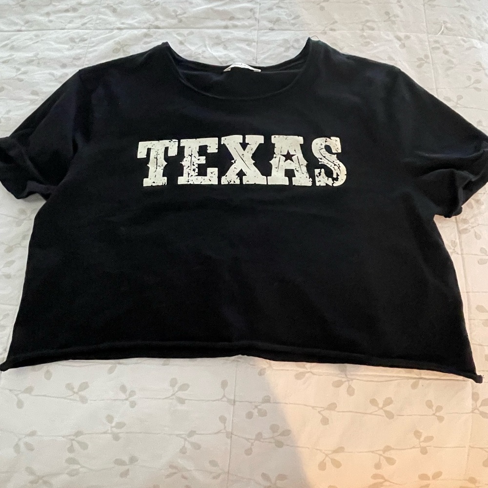 Altar'd State Black Texas Crop Top